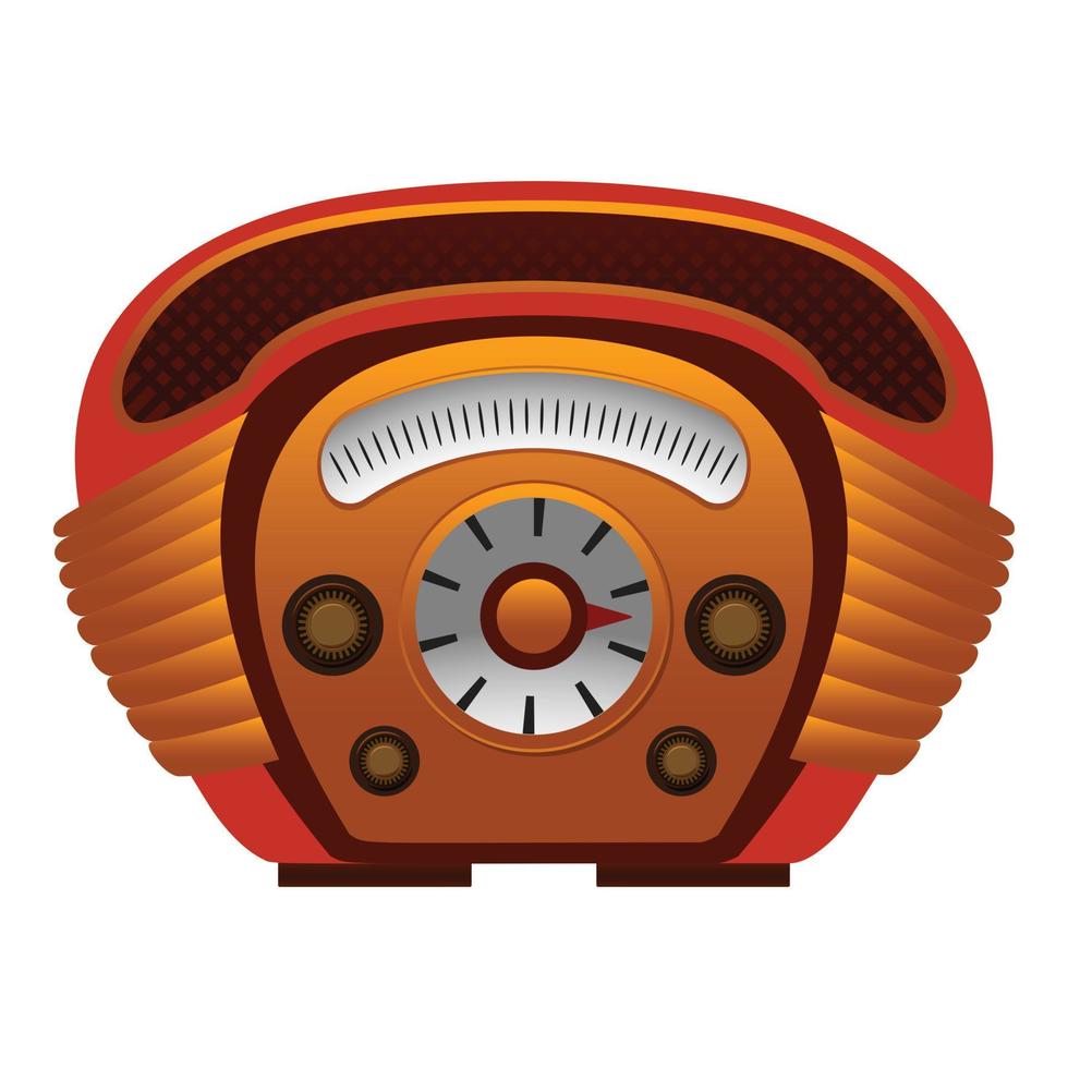 icône de la radio américaine, style cartoon vecteur