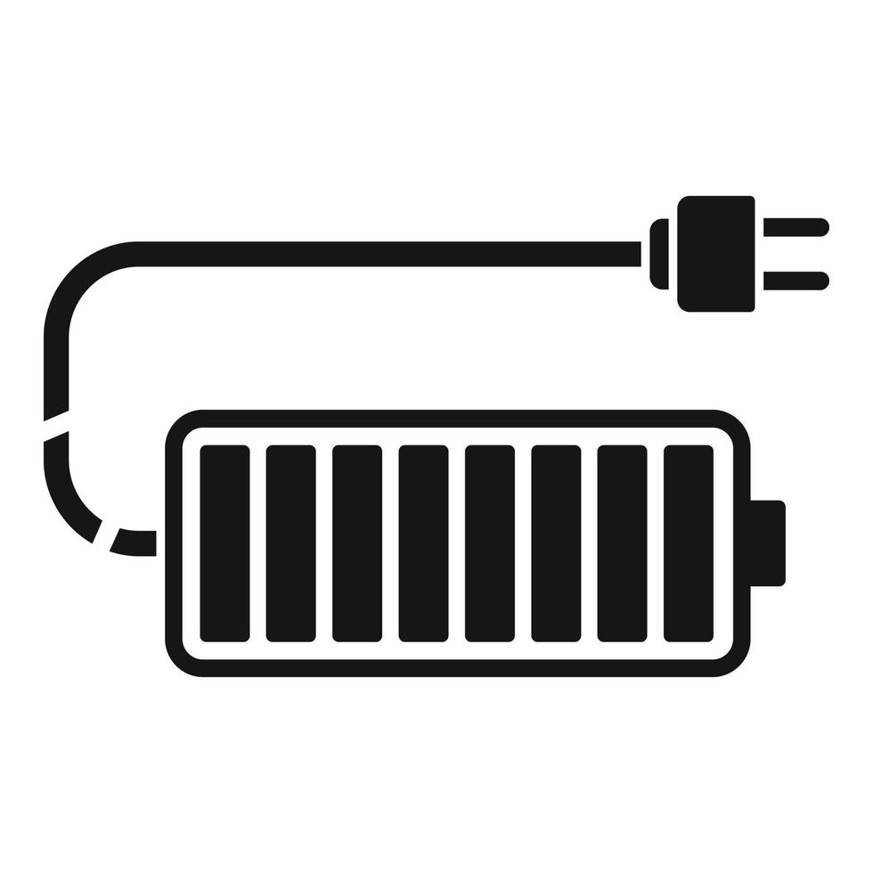 icône de batterie de voiture complète, style simple vecteur