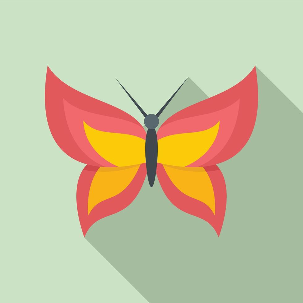 icône papillon fleur, style plat vecteur