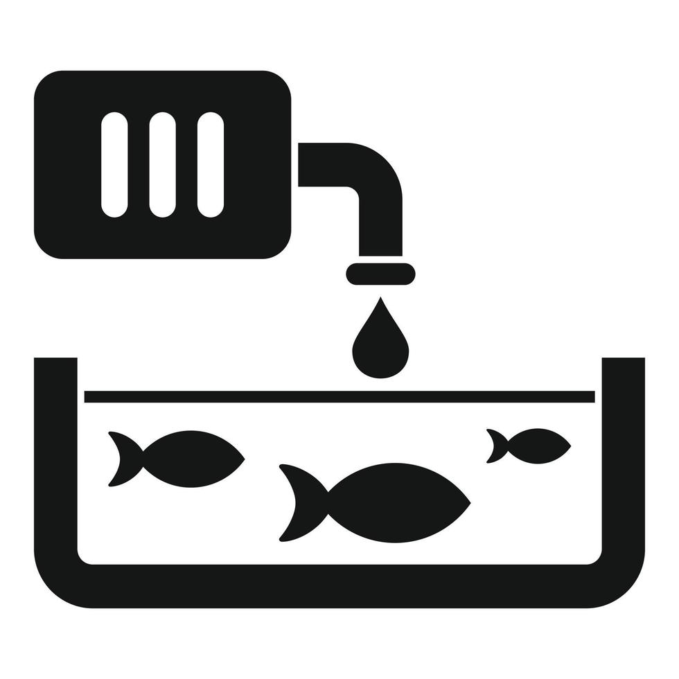 icône de pisciculture domestique, style simple vecteur