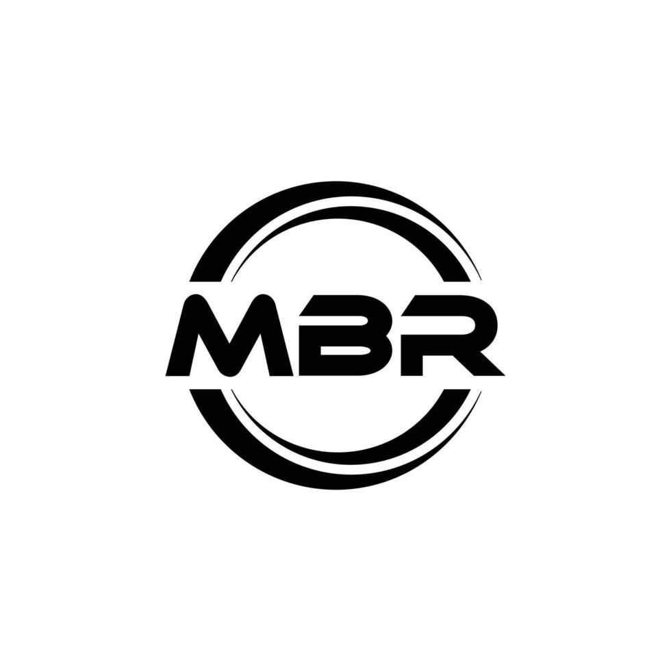 création de logo de lettre mbr en illustration. logo vectoriel, dessins de calligraphie pour logo, affiche, invitation, etc. vecteur