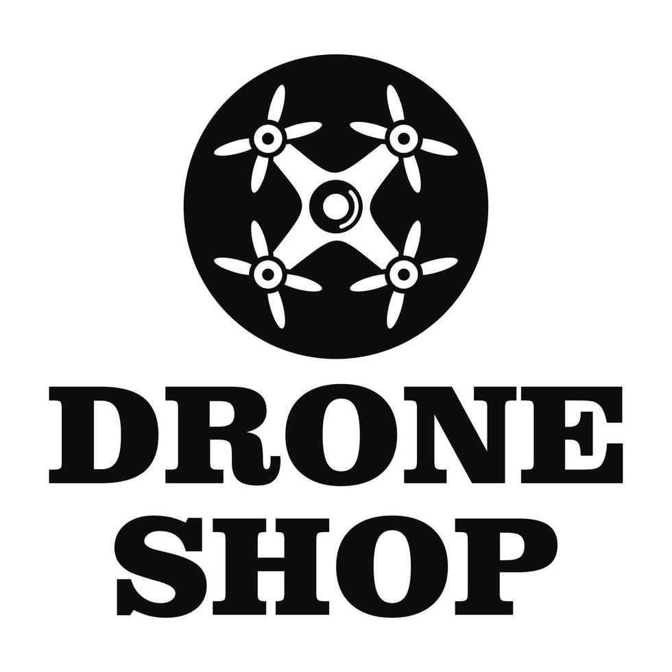 logo du marché des drones, style simple vecteur