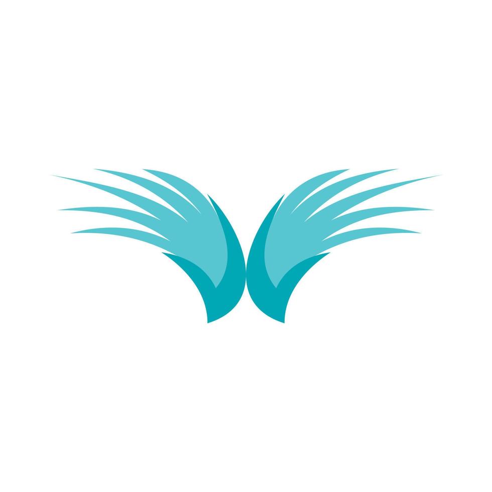 icône de deux oiseaux à ailes bleues, style plat vecteur