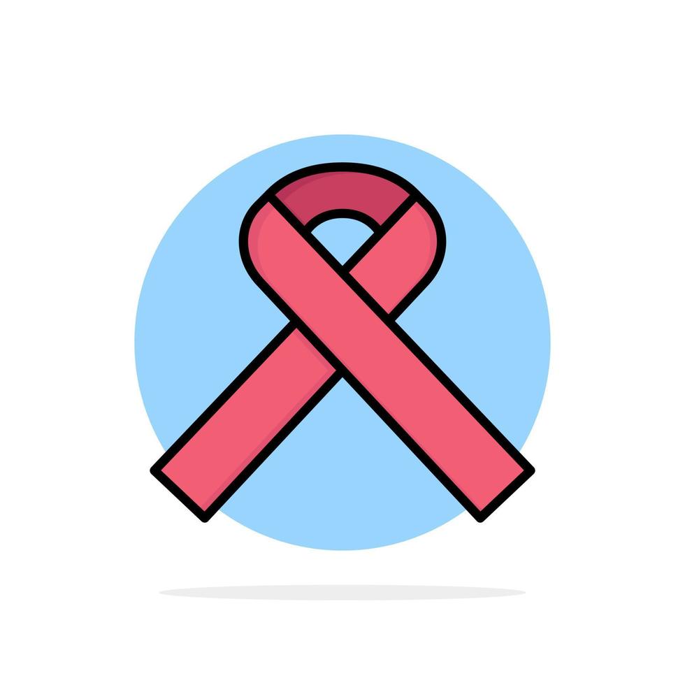ruban sida santé médical abstrait cercle fond plat couleur icône vecteur