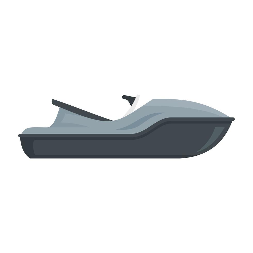 icône de jet ski de mer, style plat vecteur