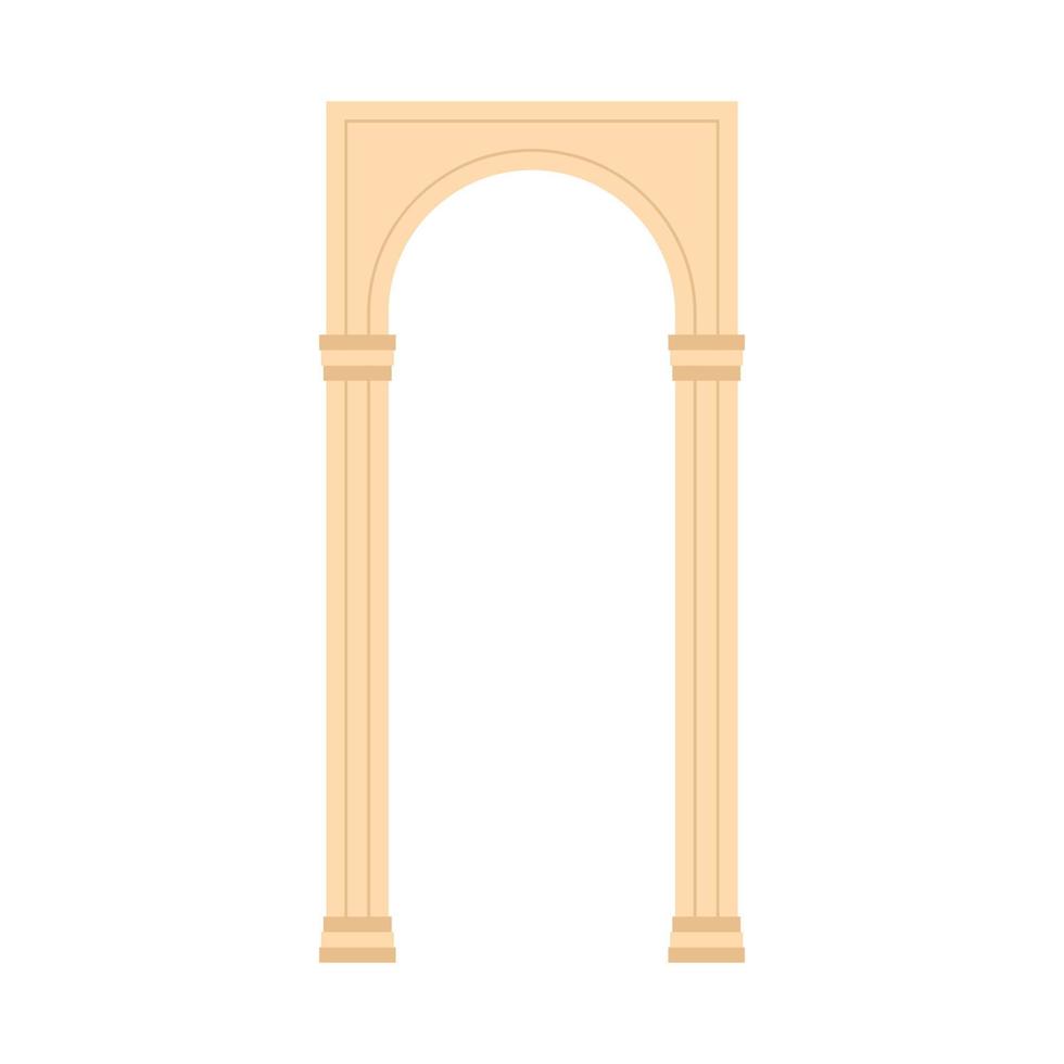 icône de portail antique, style plat vecteur