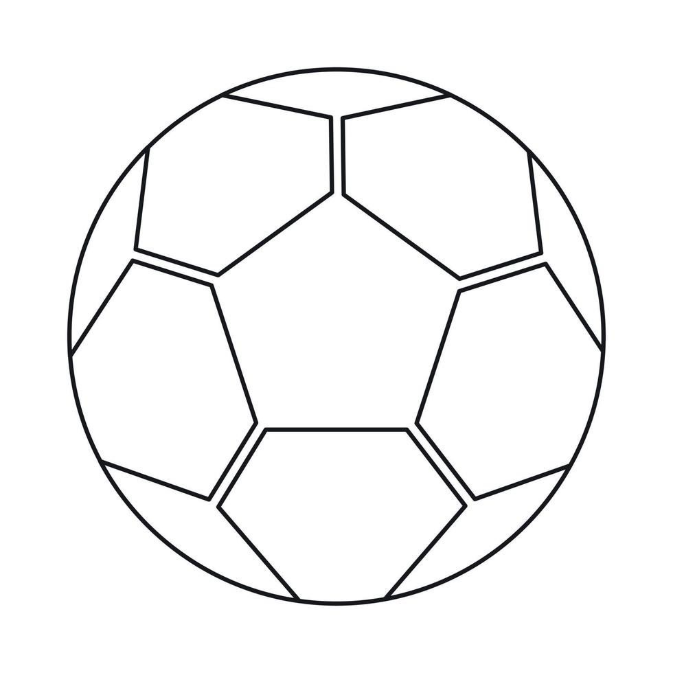 icône de ballon de football, style de contour vecteur