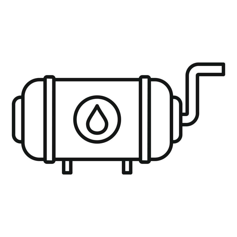 icône de réservoir de lait plein, style de contour vecteur