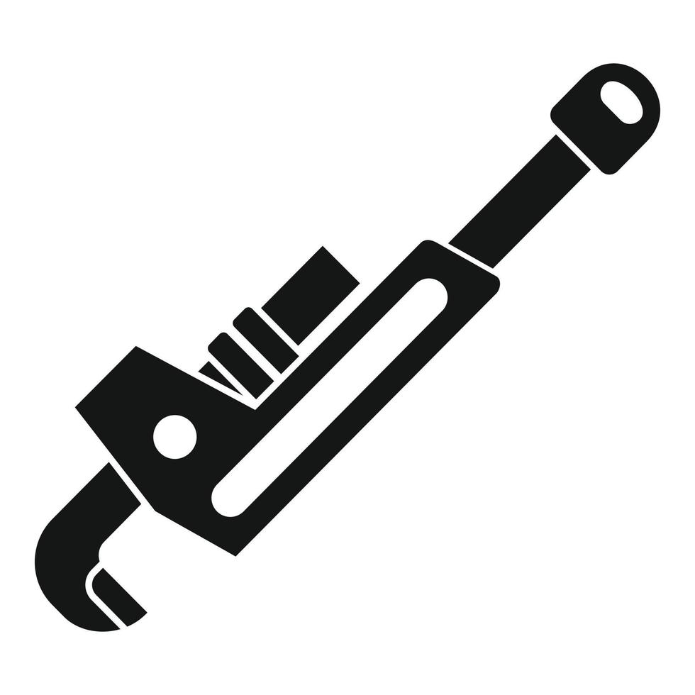 icône clé plombier, style simple vecteur