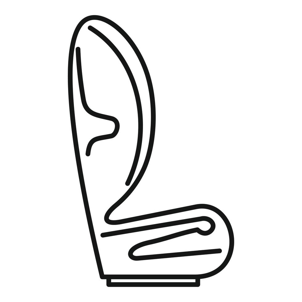 icône de chaise de voiture de bébé, style de contour vecteur