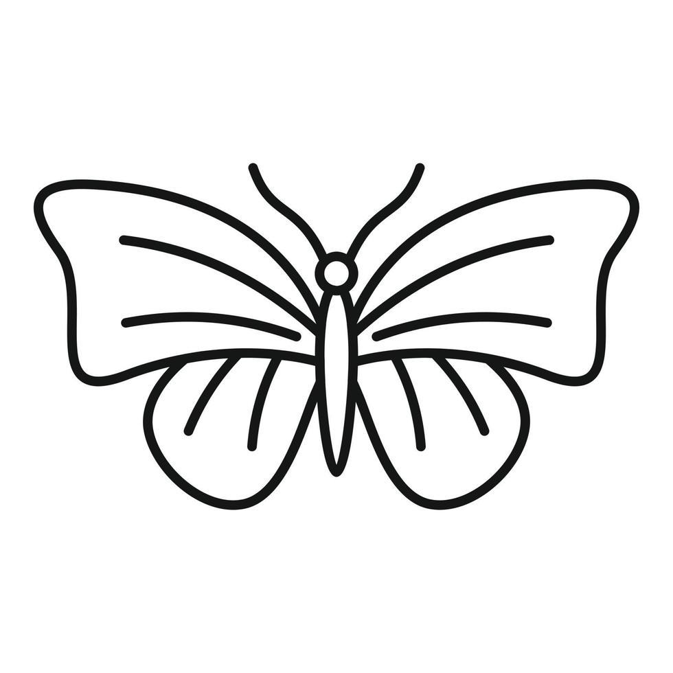 icône papillon papillon, style de contour vecteur