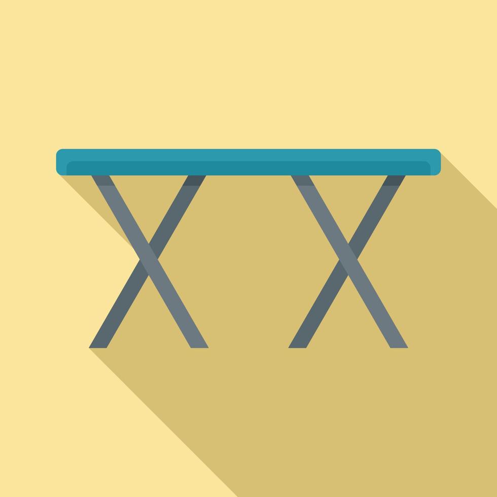 icône de table pliante en métal, style plat vecteur