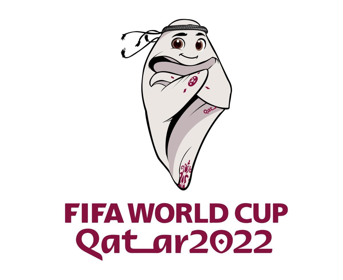 mascotte coupe du monde fifa qatar 2022 logo officiel symbole conception vecteur illustration abstraite