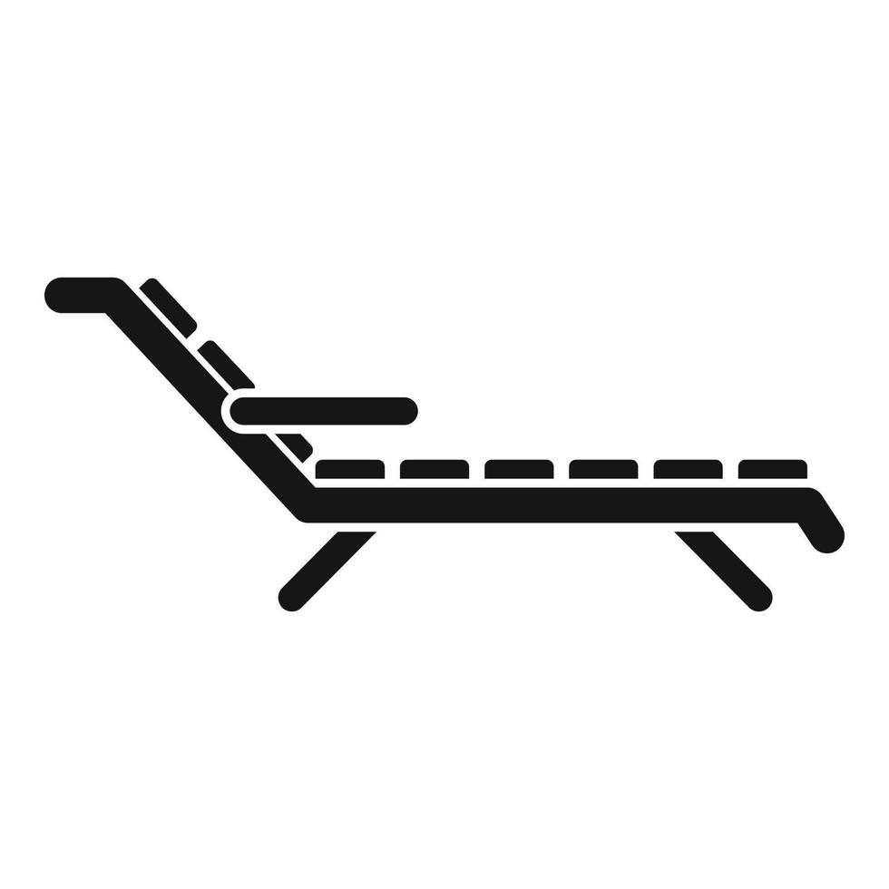 icône de chaise de plage de croisière, style simple vecteur