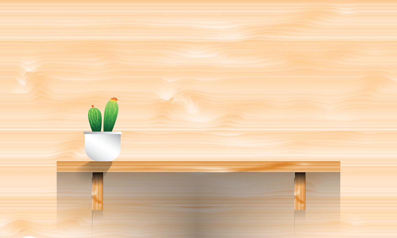 panneau de bois avec illustration vectorielle de lieu de produit nature vecteur
