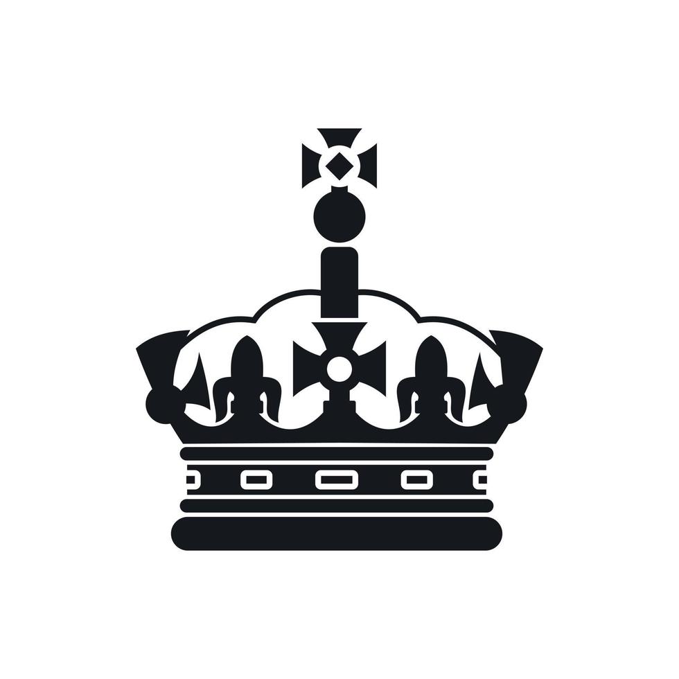 icône de la couronne, style simple vecteur