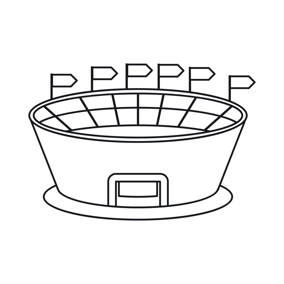 icône de stade dans le style de contour vecteur