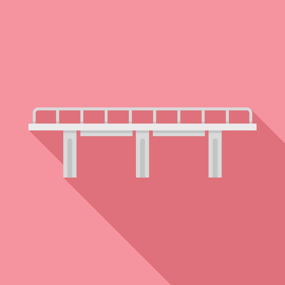 icône de pont viaduc, style plat vecteur