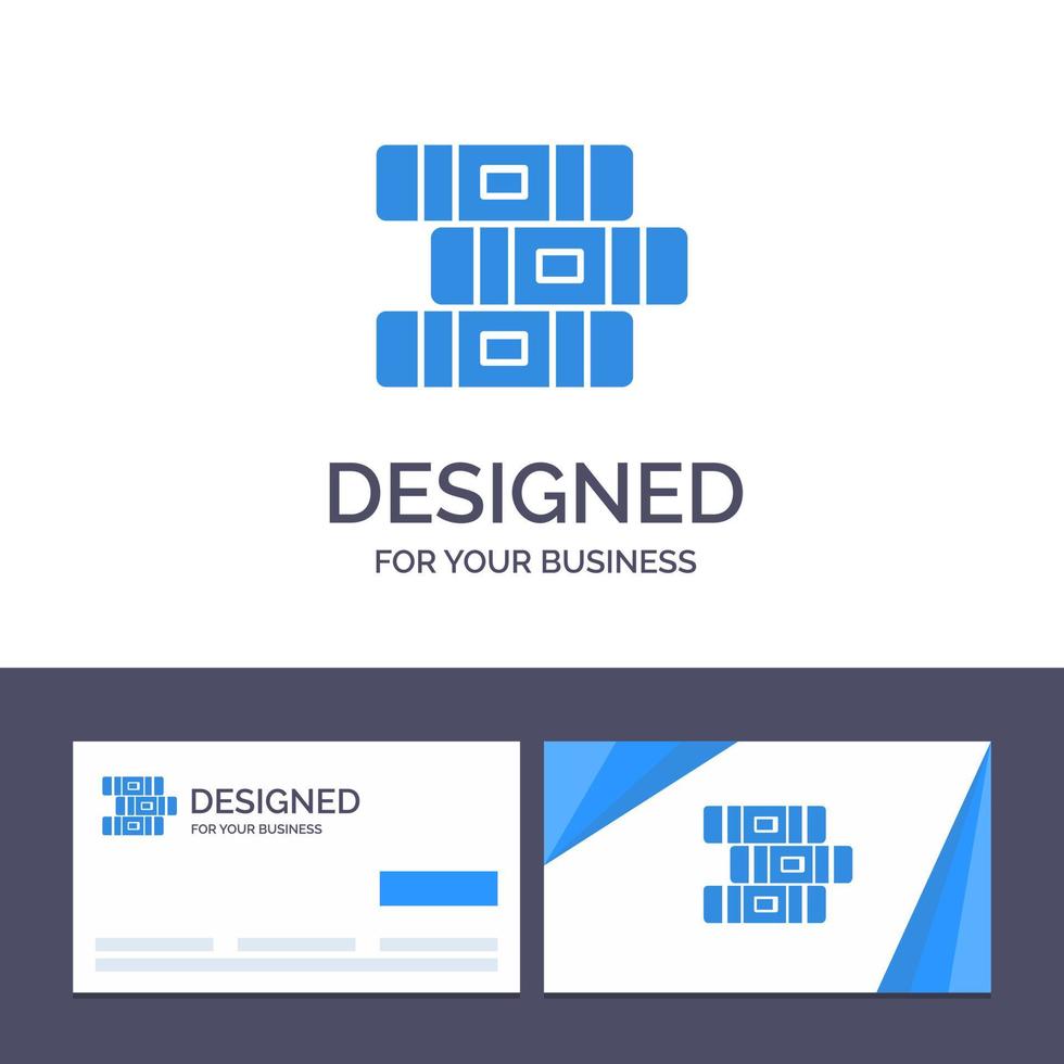 carte de visite créative et modèle de logo cahier d'éducation illustration vectorielle stationnaire vecteur
