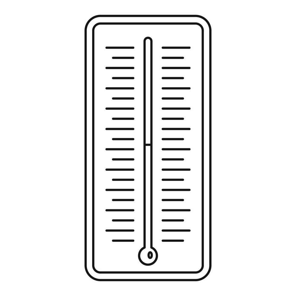 icône de thermomètre extérieur, style de contour vecteur