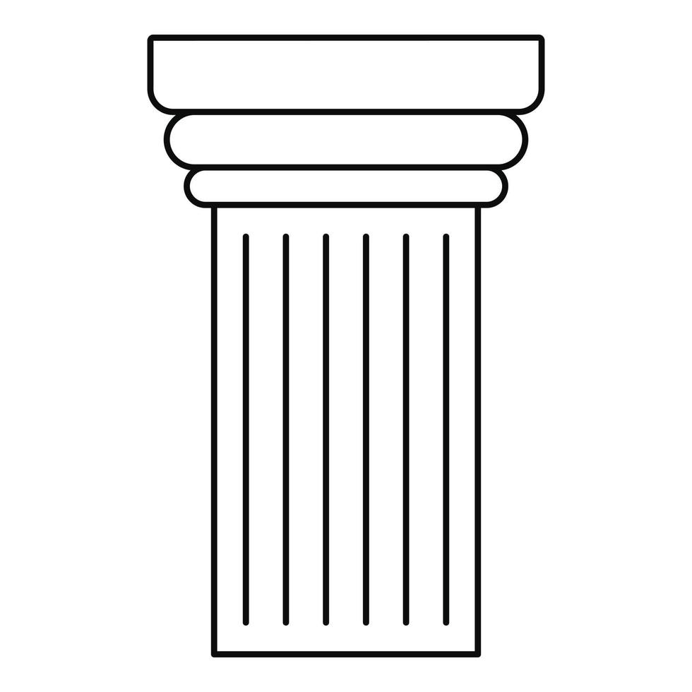 icône de pilier de musée, style de contour vecteur