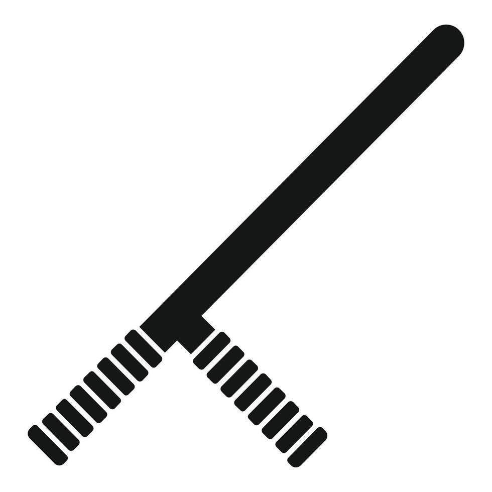 icône de bâton de police, style simple vecteur