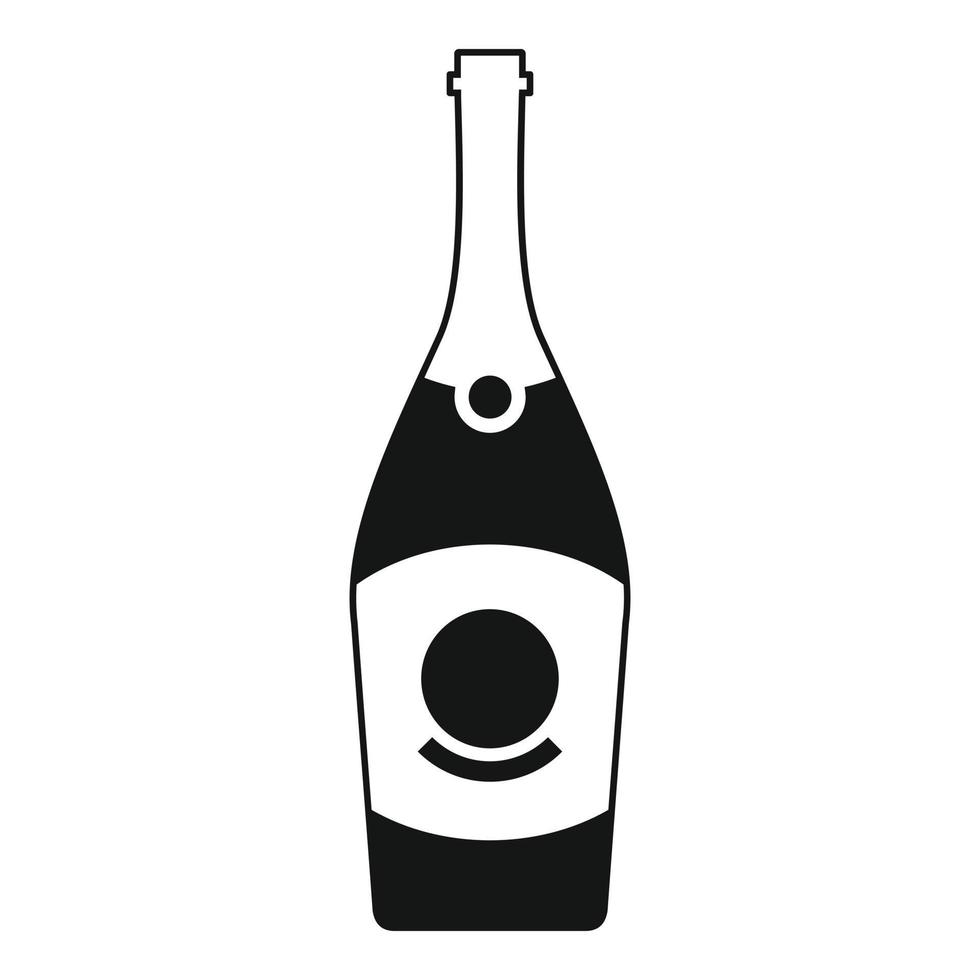 icône de champagne cabernet, style simple vecteur