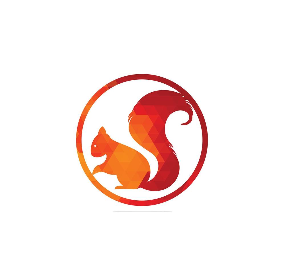 écureuil logo modèle conception vecteur illustration signe