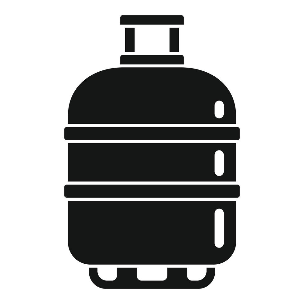 icône de bouteille de gaz butane, style simple vecteur