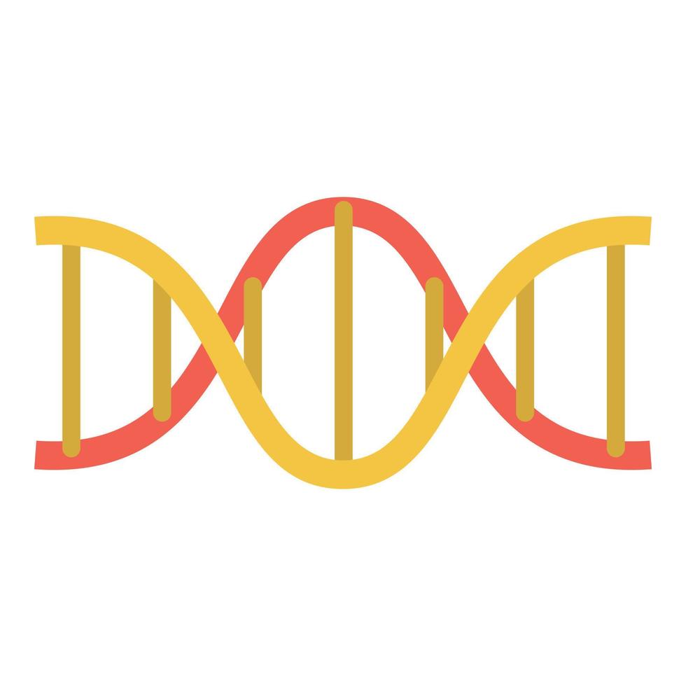 icône de la structure de l'adn, style plat vecteur