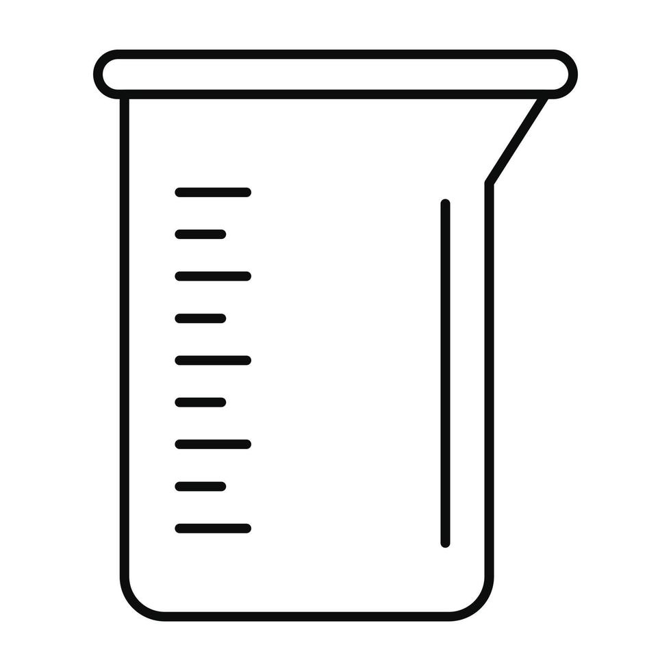 icône de pot de mesure, style de contour vecteur
