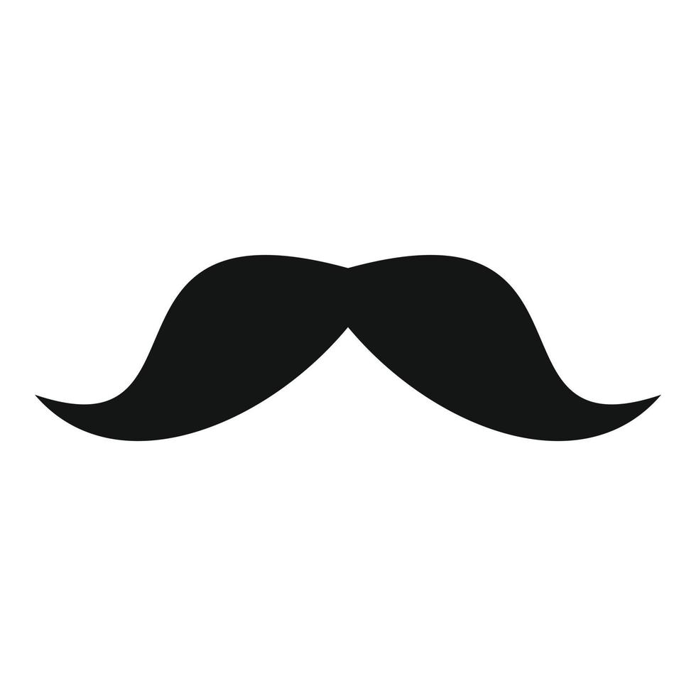icône de moustache norvégienne, style simple. vecteur
