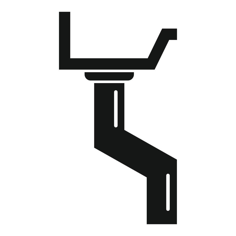 icône de gouttière, style simple vecteur