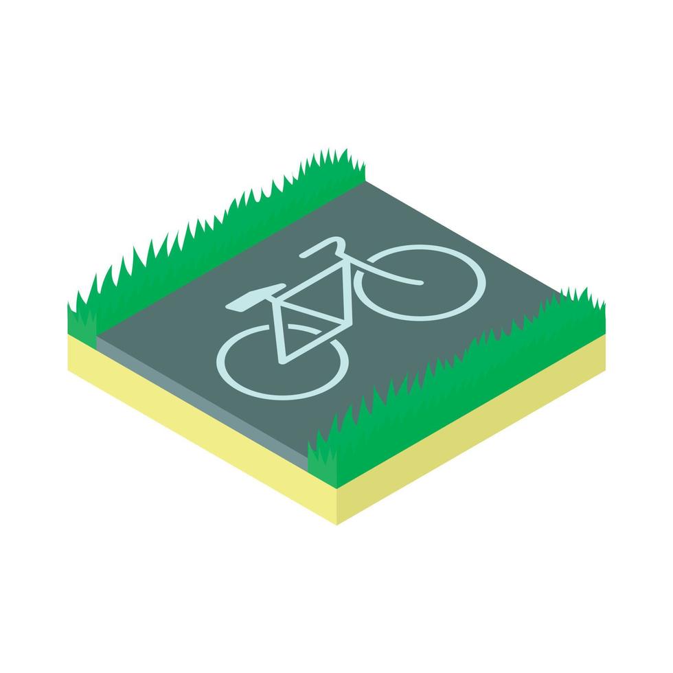 icône de stationnement de vélo, style cartoon vecteur