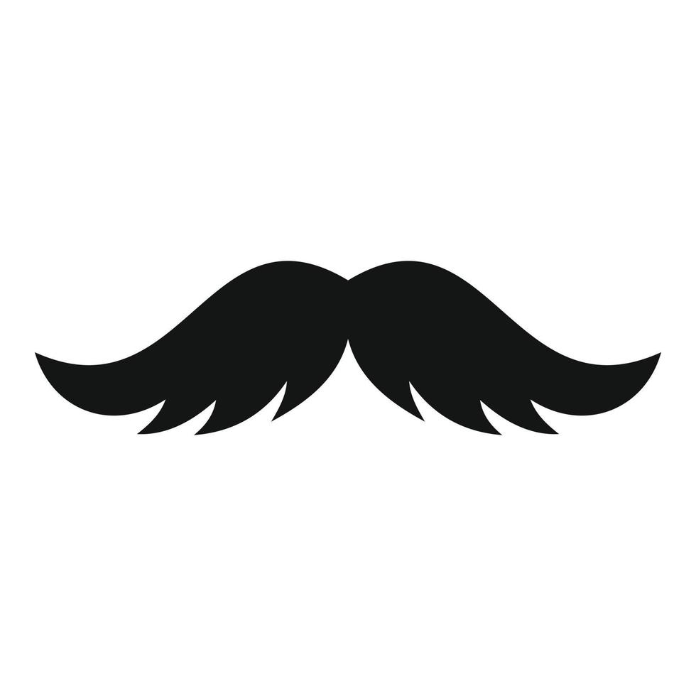 icône de moustache artificielle, style simple. vecteur