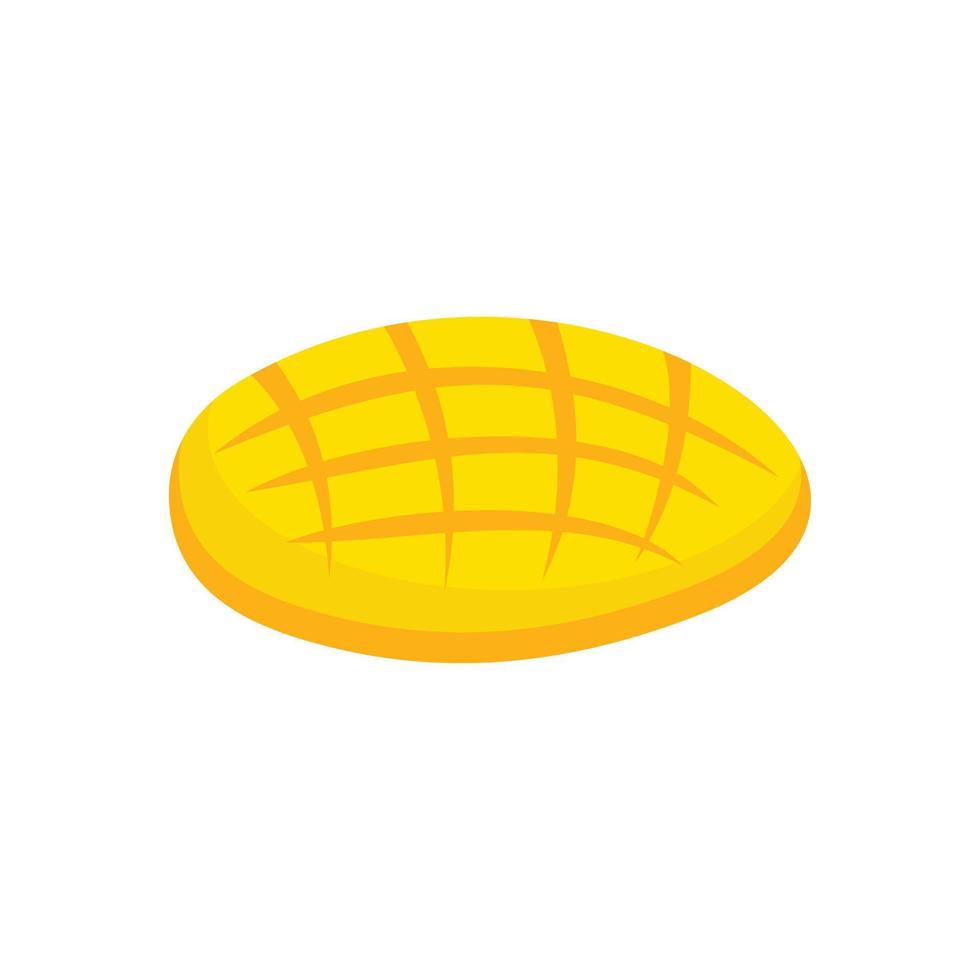 icône de mangue coupée, style plat vecteur