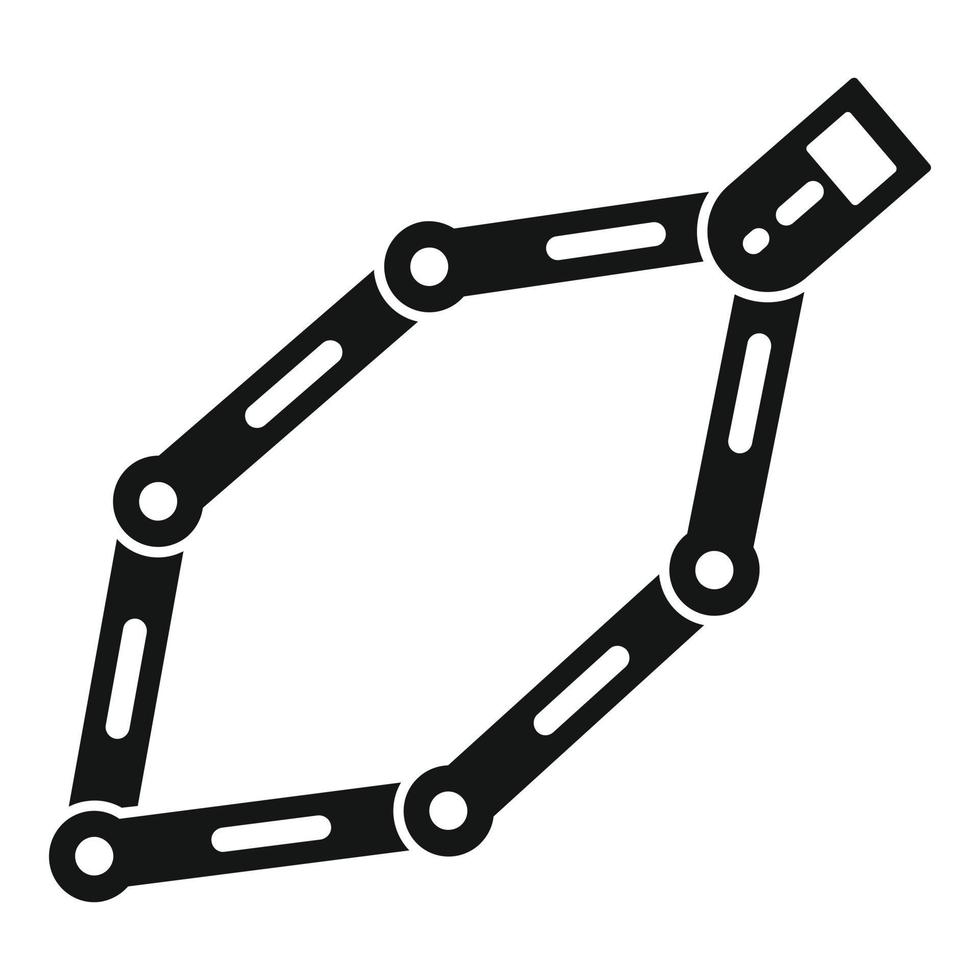 icône de chaînes de vélo, style simple vecteur