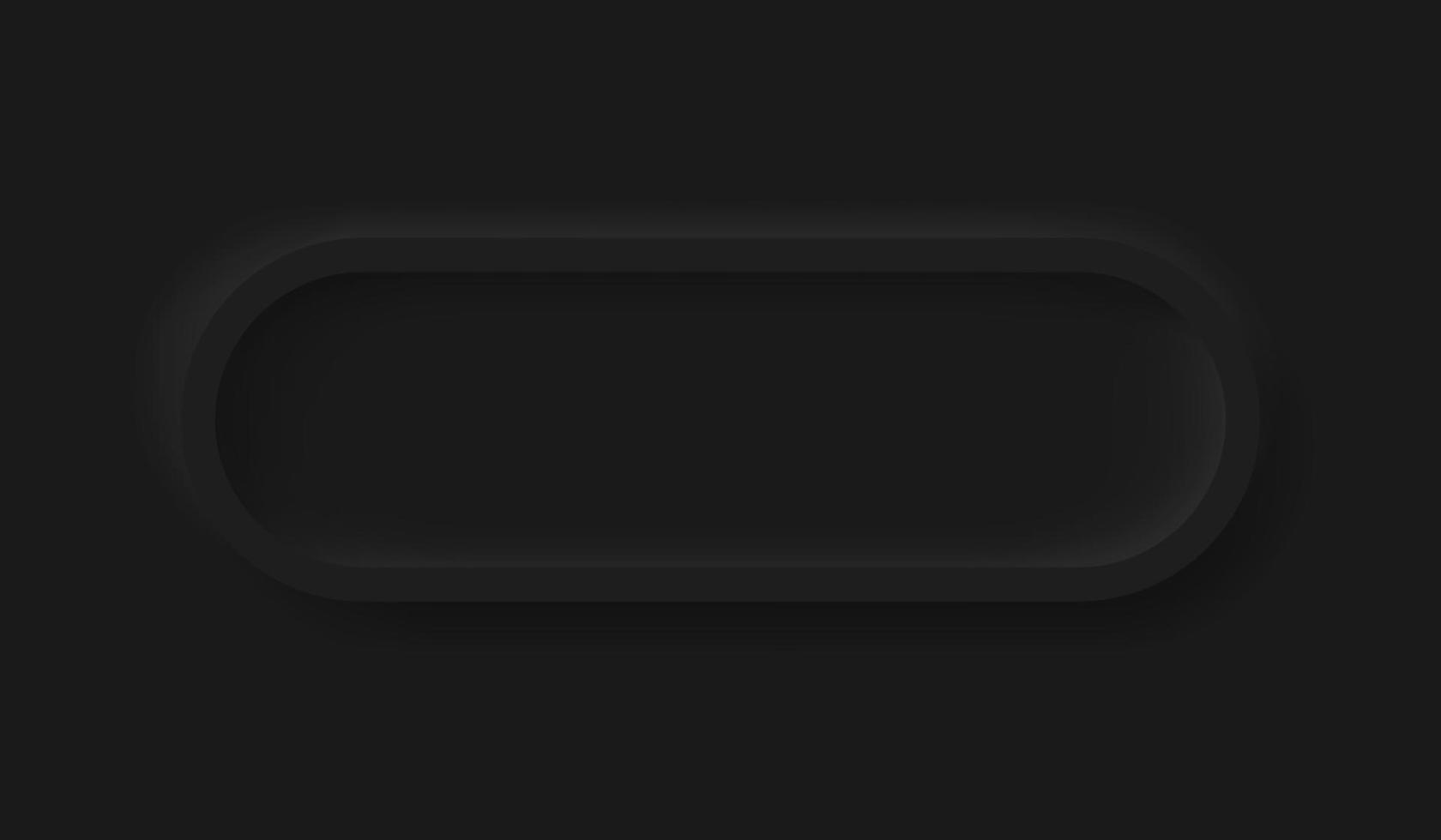 conception d'interface utilisateur souple de neumorphisme noir pour la conception Web, l'interface utilisateur d'application et plus encore, bouton vide, vecteur. vecteur