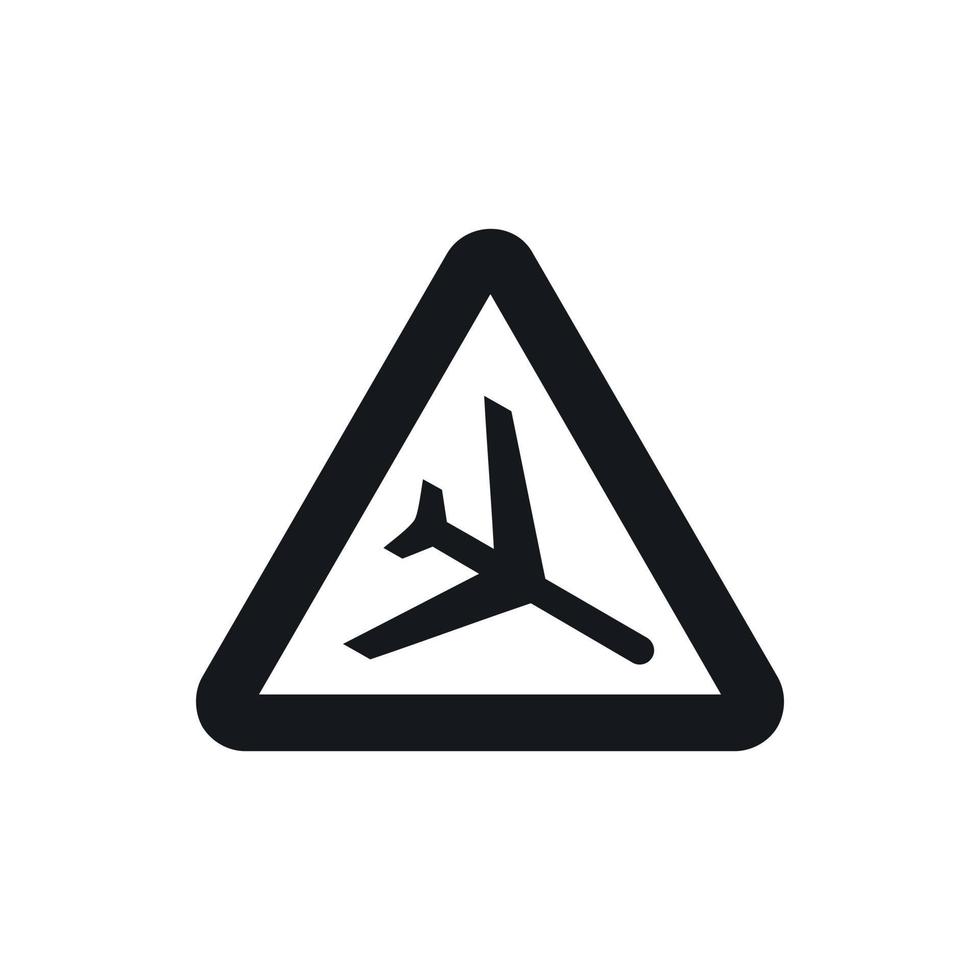 Panneau d'avertissement de l'icône de l'avion volant à basse altitude vecteur