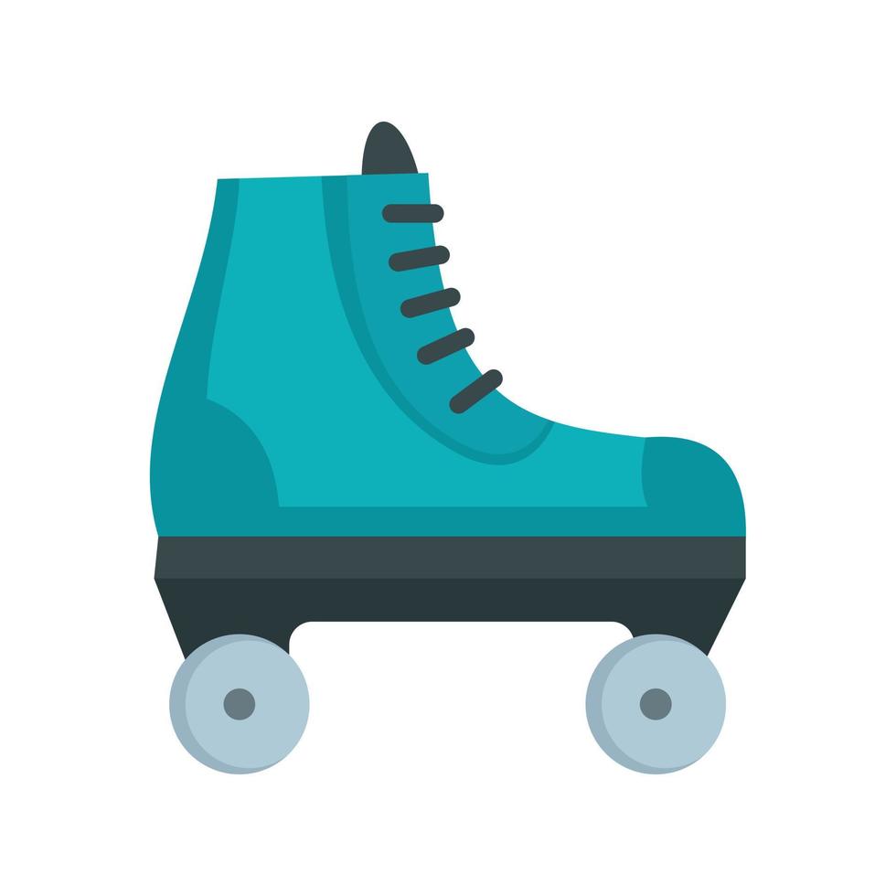 icône de patins à roulettes de sport, style plat vecteur
