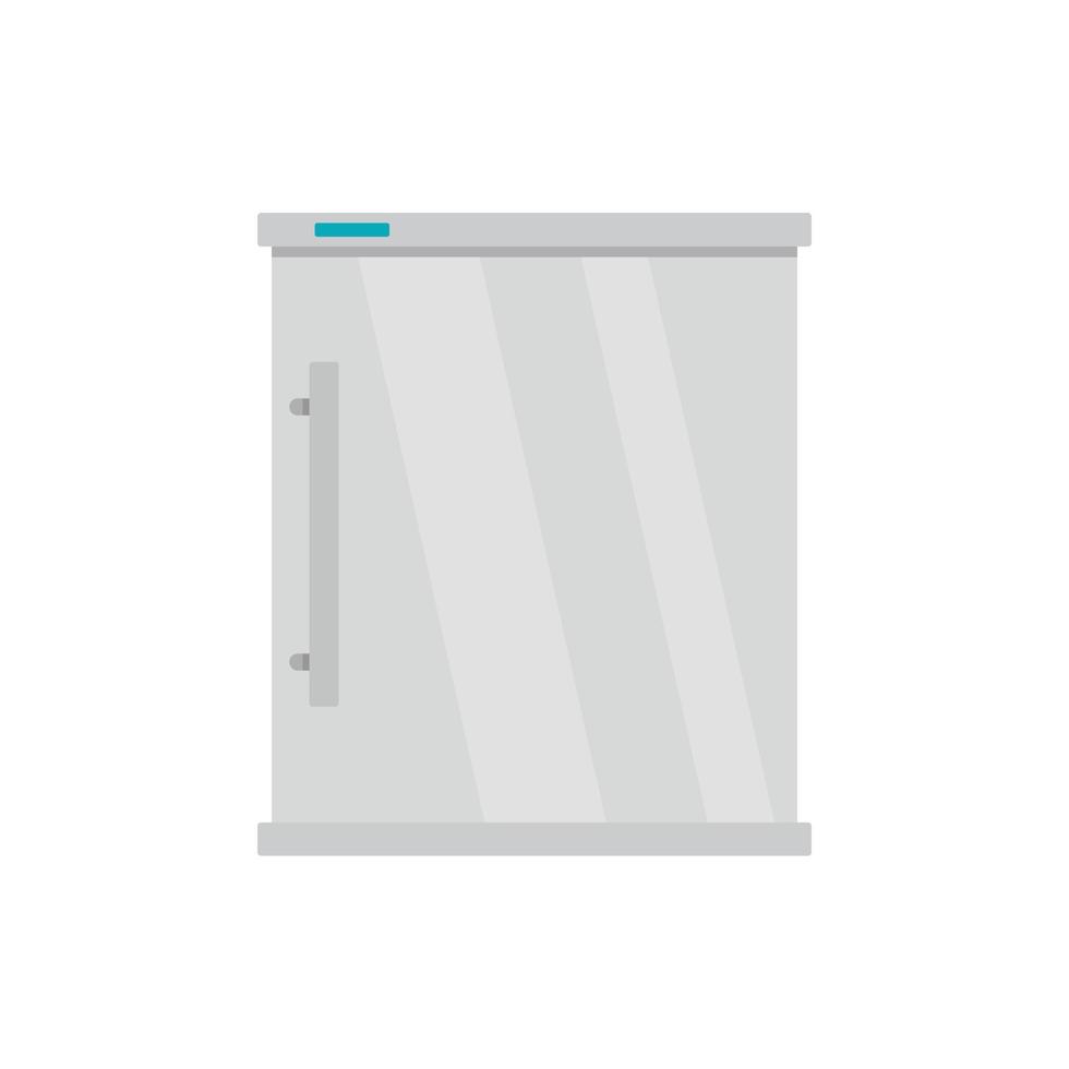 icône de réfrigérateur blanc, style plat vecteur
