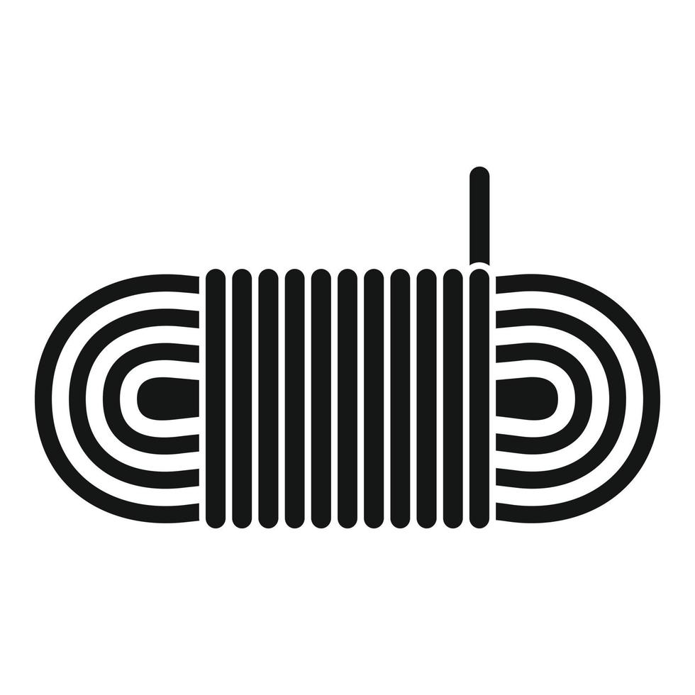icône de corde de randonnée, style simple vecteur