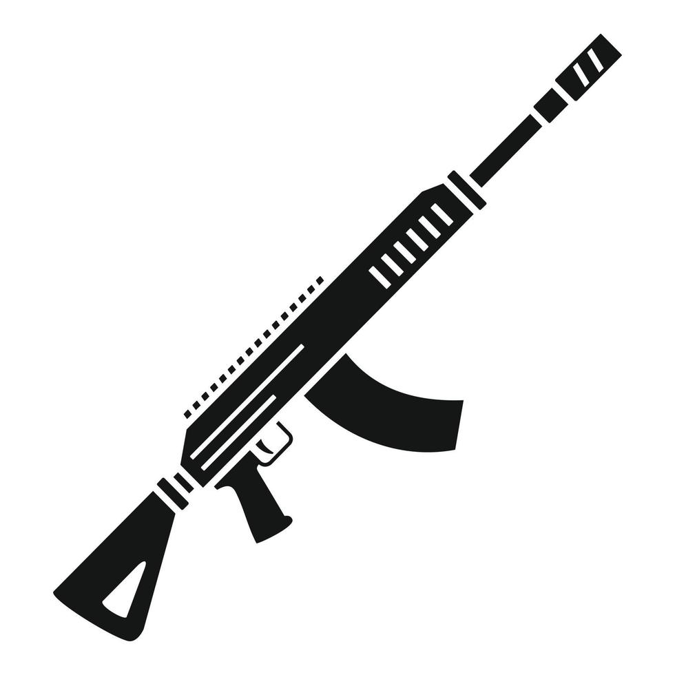 icône de tir de fusil, style simple vecteur