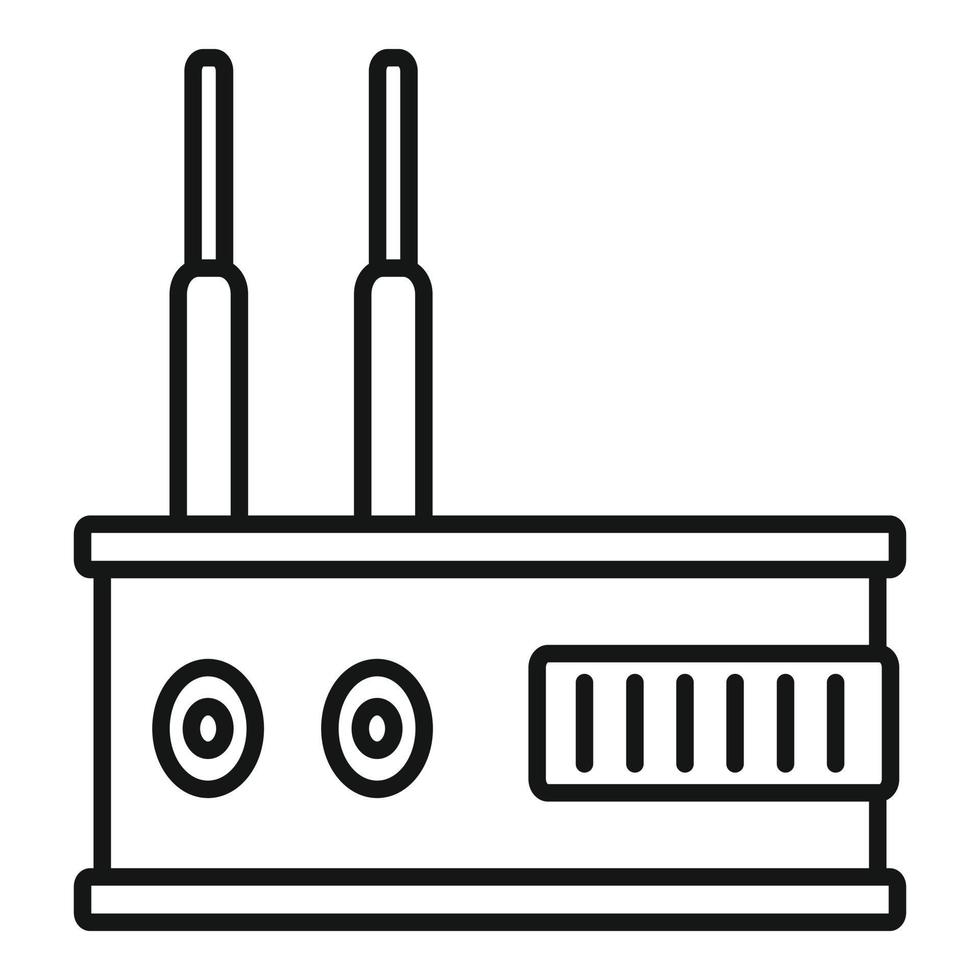 icône satellite de technologie, style de contour vecteur