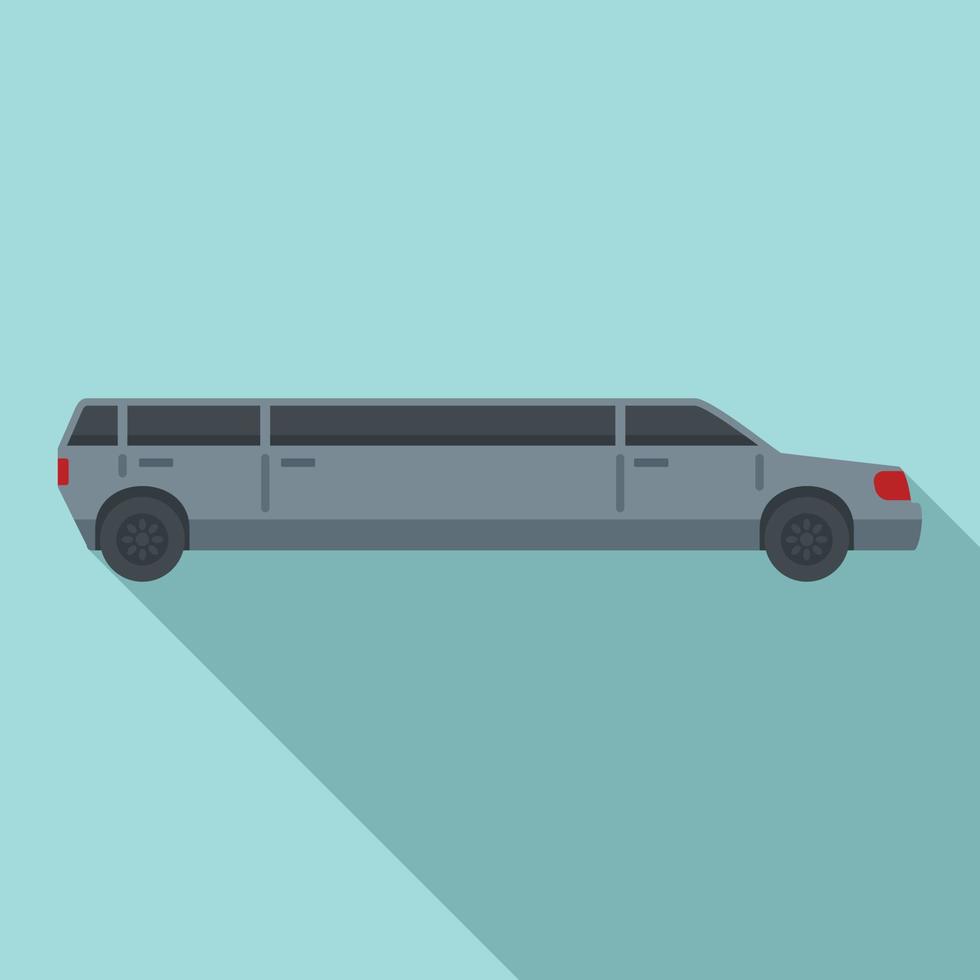 icône de service de limousine, style plat vecteur