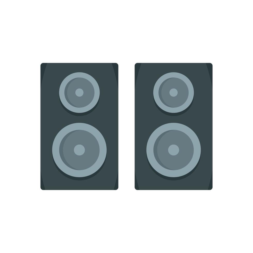 icône de haut-parleurs de studio, style plat vecteur