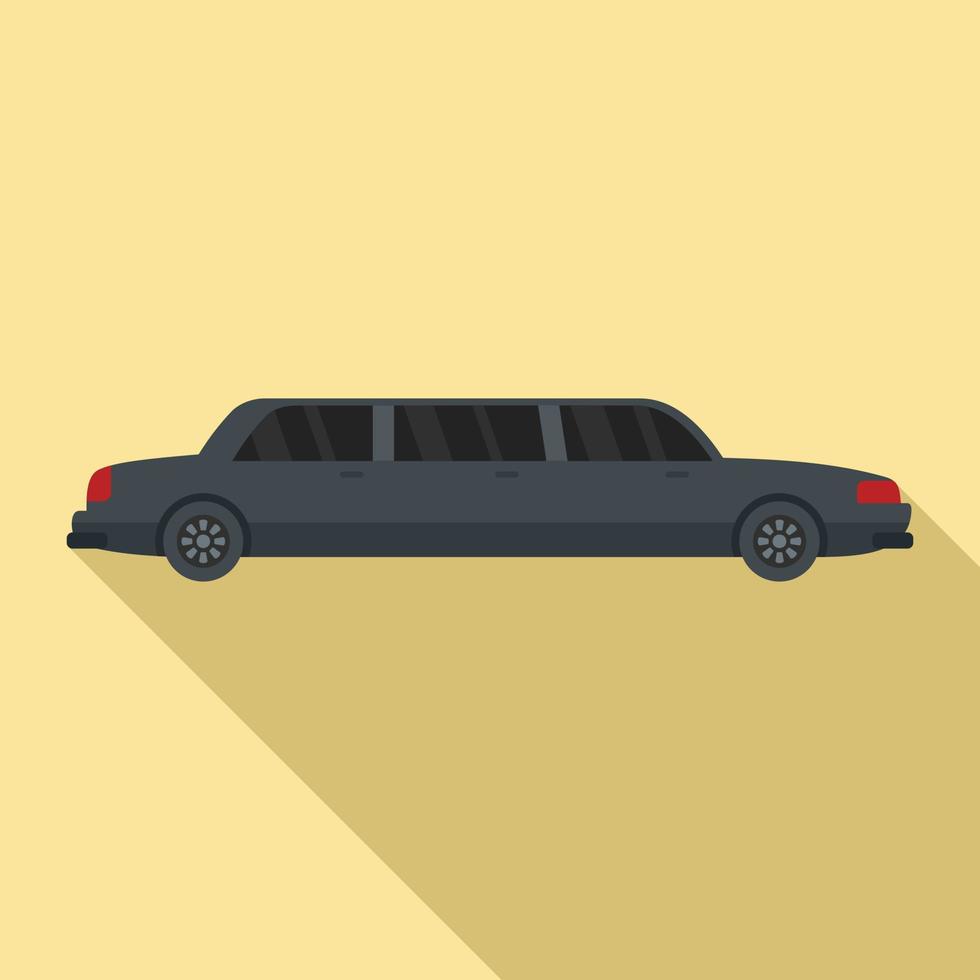 icône de limousine rétro, style plat vecteur