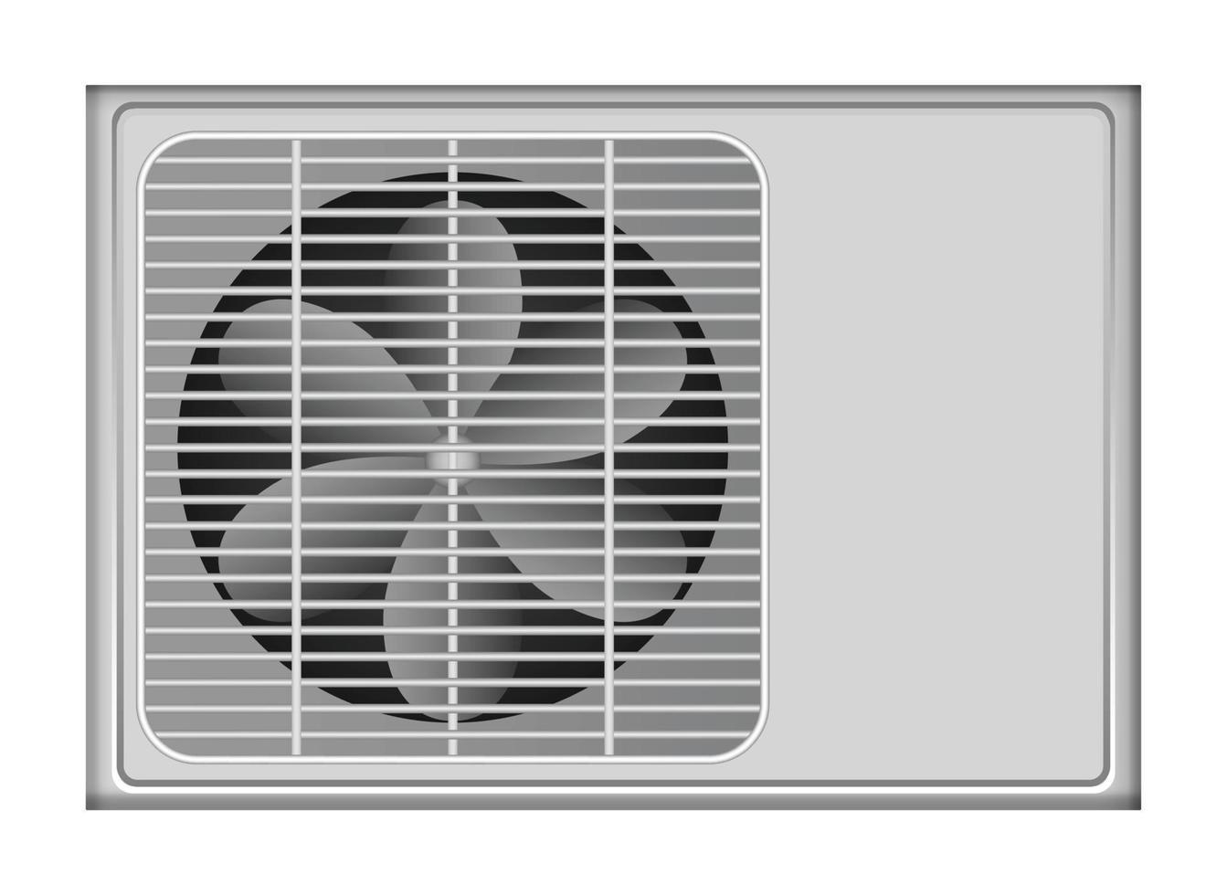 maquette de ventilateur de climatiseur extérieur, style réaliste vecteur