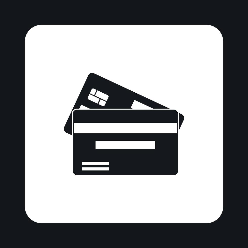 icône de cartes de crédit, style simple vecteur