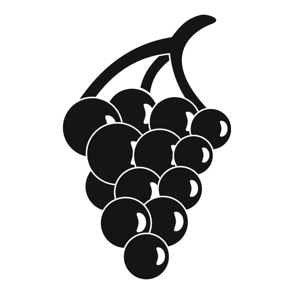 icône de raisin pour restaurant, style simple vecteur